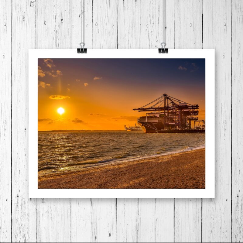 Port of Felixstowe & Beach Sunset