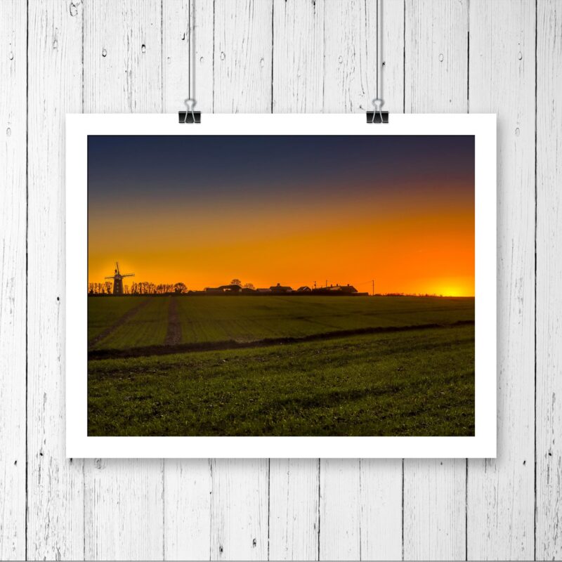 Winter Sunset Looking Over To Pakenham Windmill