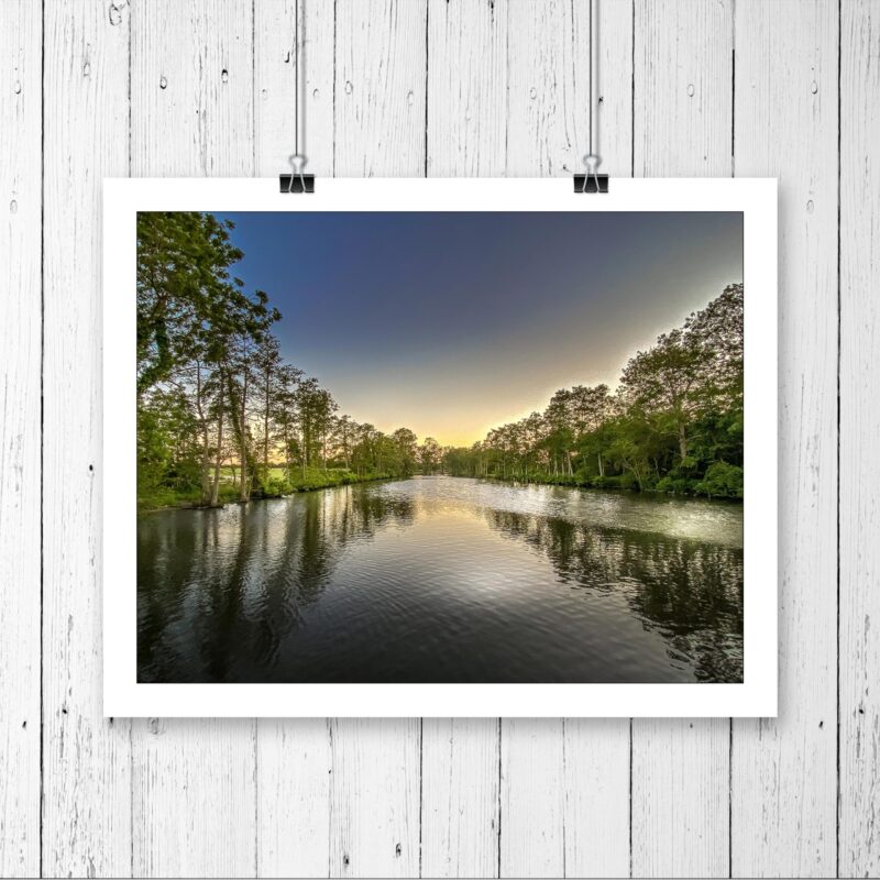 Tree Lined River Landscape