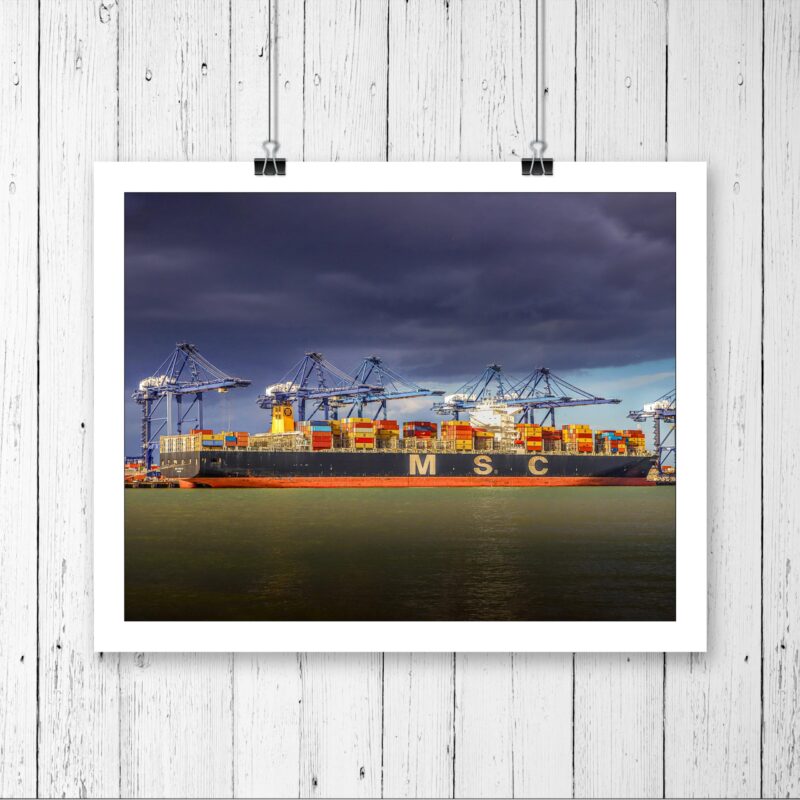 Shotley Marina View Of Felixstowe Docks