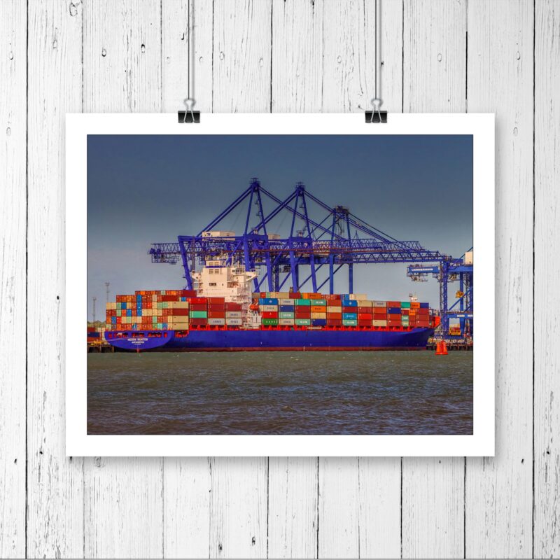 Felixstowe Docks From Shotley Marina